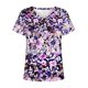 thumbnail image 4 of Pntutb, blusa estampada de verano para mujer, camisetas casuales con cuello en V, camisetas de manga corta, tops Pntutb Pntutb-3810, 4 of 5