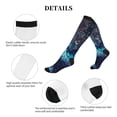 thumbnail image 4 of Compression Socks for Men Women -Blue Butterfly Forest Fantasy Knee High Compression Stockings for Men Women, 4 of 5