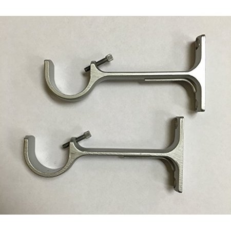 Curtain Rod Brackets Nickel Drapery Rod Holder Walmart Com