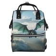 thumbnail image 1 of Fotbe Cloud Sky Green Dragon Mochila Maternidad - Lona de Sarga Impermeable, Mochila de Pañales de Gran Capacidad con Múltiples Bolsillos y Correas Ajustables, 1 of 6