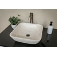 thumbnail image 6 of Rounded Square Vessel Sink - White Marble, 6 of 11
