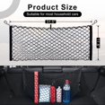 thumbnail image 2 of Net Stretchable, Car Exterior Accessories, Adjustable Elastic Trunk Storage Net with Hook for SUVs, Cars and Trucks (35.4x15.8 Inch), 2 of 6