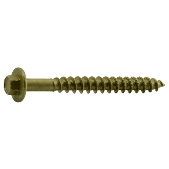 3/8 x 3" Hex Head Tan Ledgerboard Saberdrive Screws Bucket  (50 pcs.)