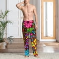 thumbnail image 2 of Fotbe Butterfly Garden Pantalones de Pijama para Hombre, Pantalones de Dormir, Pantalones de Casa con Cintura Ajustable y Bolsillos-X-Large, 2 of 6