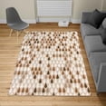 thumbnail image 1 of Nature Turkish Area Rug, Repeated Minimalist Rain Drops Splashes Tears of Earth Air Gravity Image Art, Soft Carpet for Living Room Decor with Distressed Look, 5.2' X 7.6', Caramel Sepia, by Ambesonne, 1 of 4