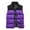 Purple, variant on Mens Puffer Vest Winter Padded Vests Lightweight Stand Collar Sleeveless Jacket Outerwear(Black,S)