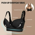 thumbnail image 4 of Bras for Women，Women's Push Up Bra,Full Coverage Underwire Bra,Hide Back Fat Deep Cup Bra,Back Fat Smoothing Bra Navy 42D, 4 of 5