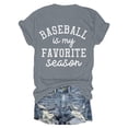 thumbnail image 5 of T-Shirt à Manches Courtes pour Femmes Seductiva Liquidation pour Femmes T-Shirt de Baseball pour Femmes Est Ma Saison Préférée Haut de Baseball, 5 of 5