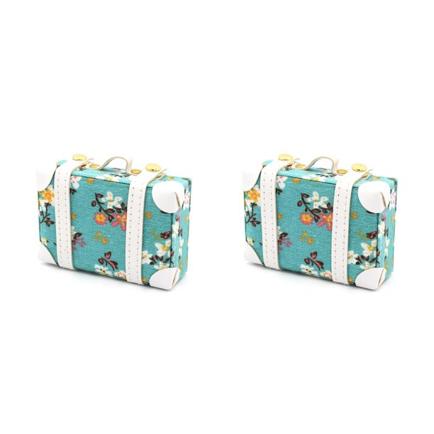 Tholdsy Maleta simulada Casa de juguete Decoración Estuches de viaje Juguete de juego de imaginación decorativo para niños Escuela Kindergarten Azul Azul 2piezas Tholdsy CBP216862