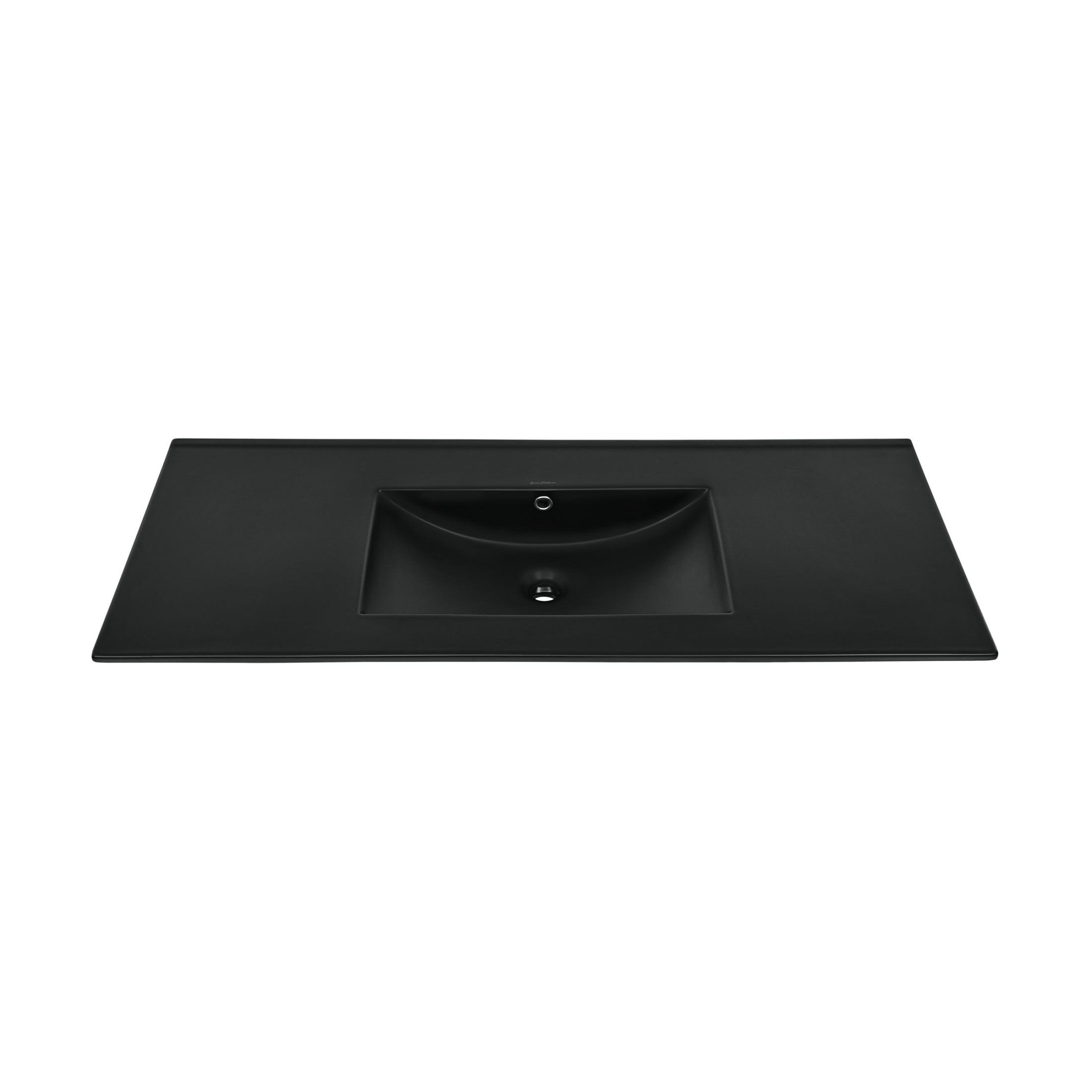 48" Zero Hole Vanity Sink Top in Matte Black