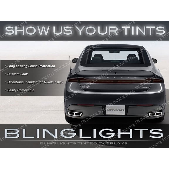 For 2013 2014 2015 Lincoln MKZ Tinted Taillights Overlays Taillamp Smoke Film Protection Kit