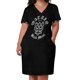 thumbnail image 3 of Watain Black Metal Loose Pocket Dress dresses korean style clothes for woman woman dress womans clothing, 3 of 7