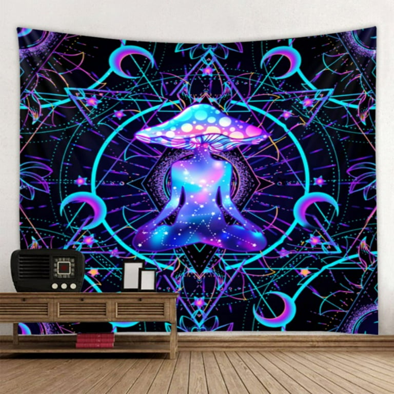 Psychedelic Tapestry Mushroom Tapestry Fairy Tale Tapestry Magic Forest ThemeTapestry Wall Hanging Size 60 x 40 Flannel Art Tapestries for Living Room Bedroom Dorm Decor Walmart