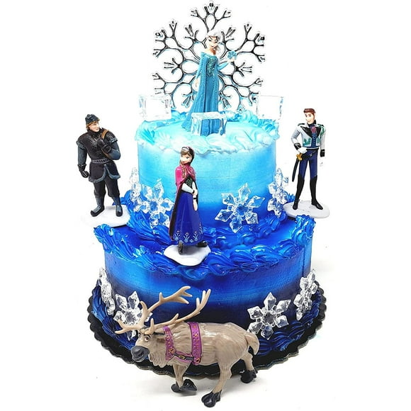 Wonderland Elsa Frozen Birthday Cake Toppers, by Celebration Products, Inc. (4 Count)