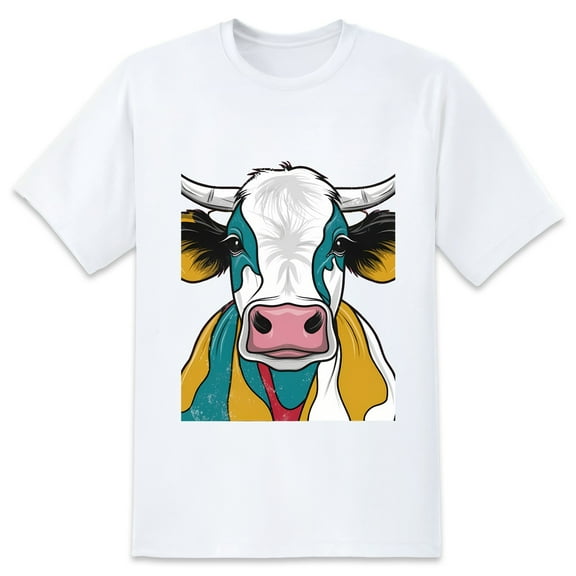 Men's Graphic TeeCow (1) Letter Print T-Shirts Round Neck Short Sleeves Sizes XS-5XL Summer Daily Casual Tops