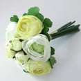 thumbnail image 3 of Camelia Ramo De Flores Boda Flores Ramo Decoración para hogar Blanco verde, 3 of 8