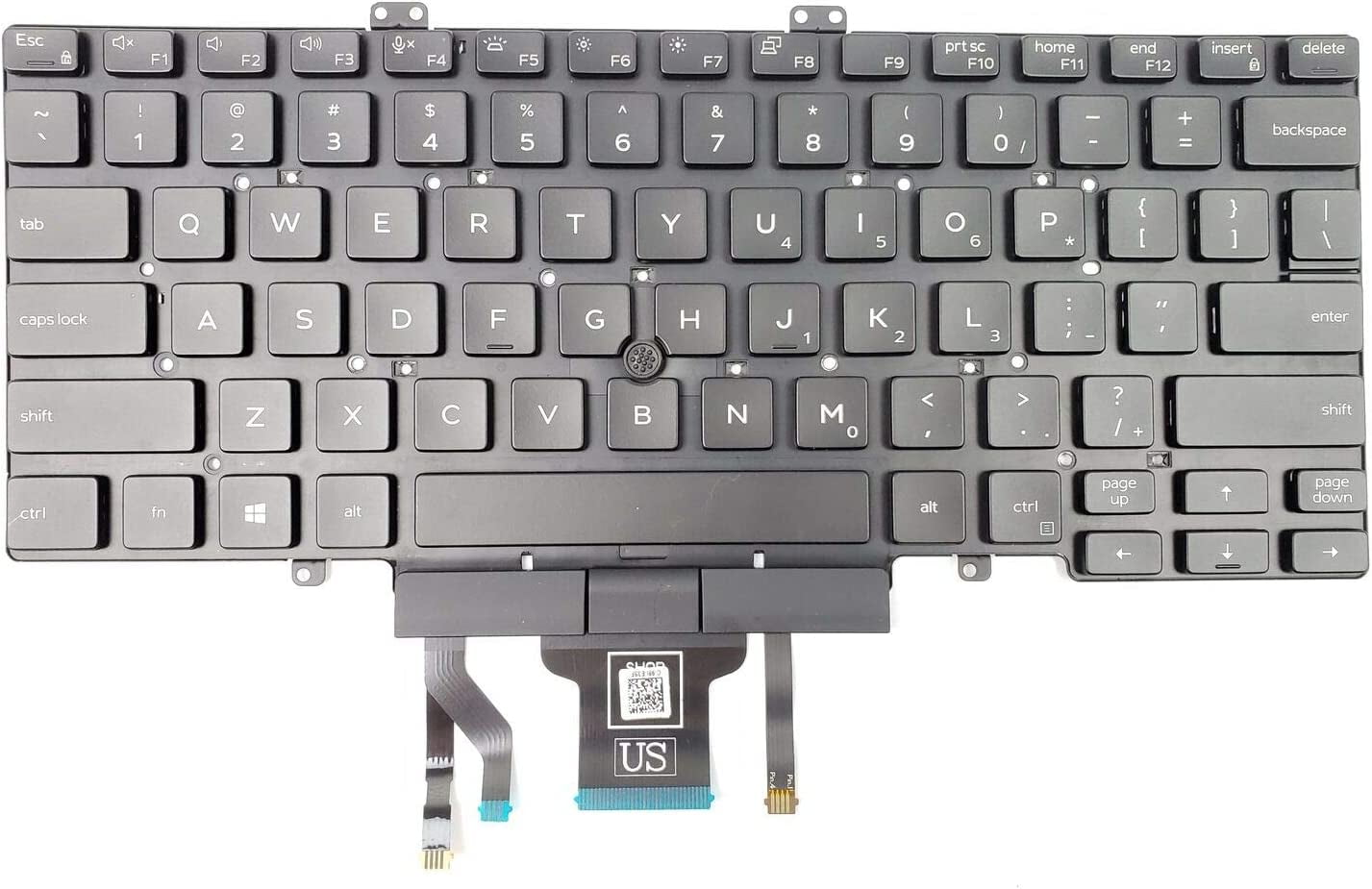 New US Black Backlit English Laptop Keyboard (Without Frame with Stick