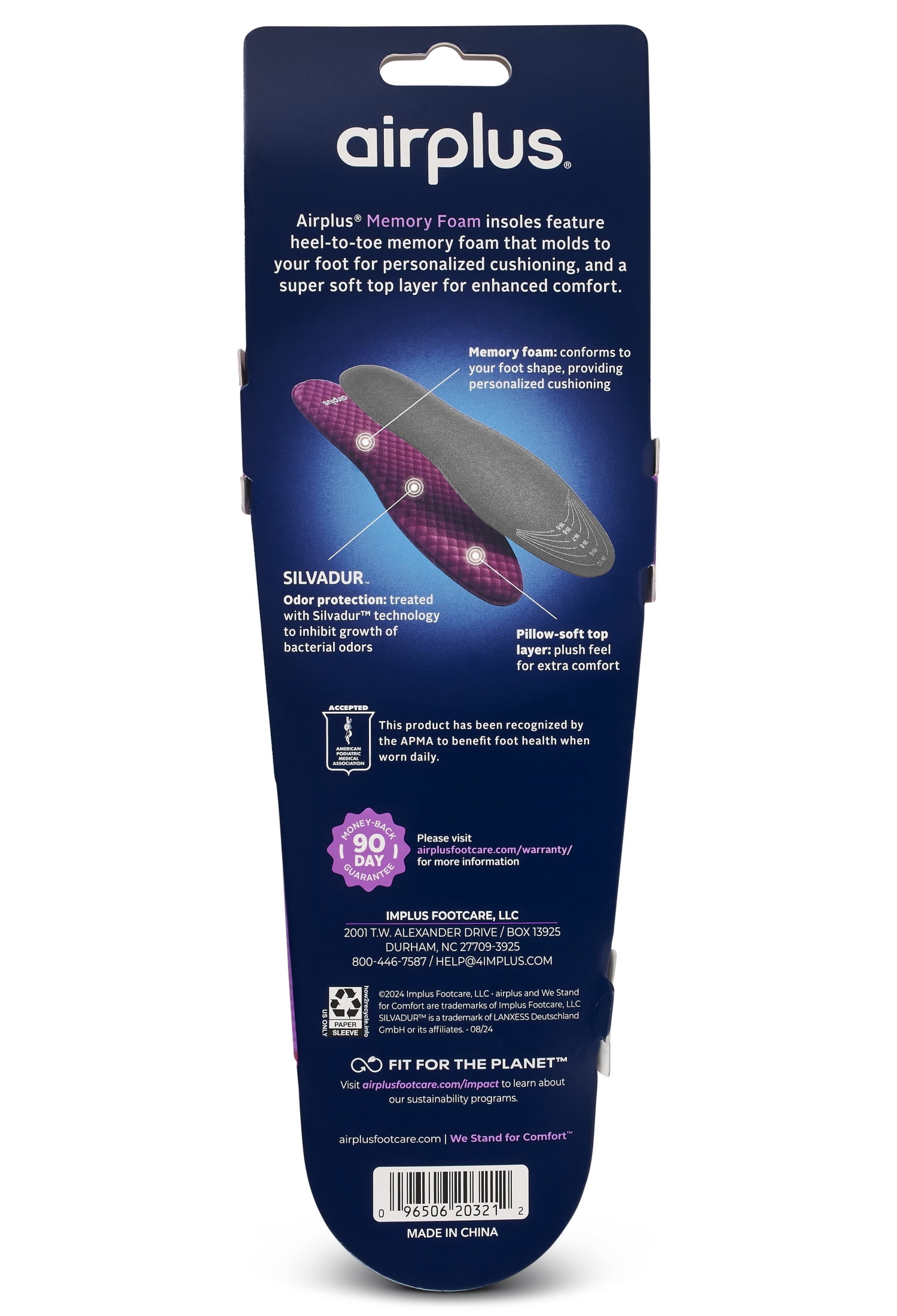 Memory Comfort Insoles Airplus Memory Foam Insoles Airplus Ultra