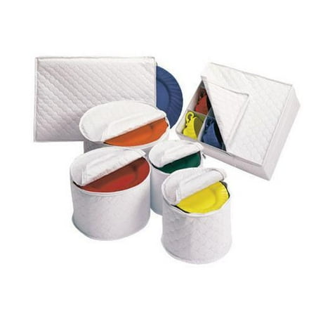 6 Piece Tabletop Quilted Vinyl Dinnerware Storage Set (1 PACK)