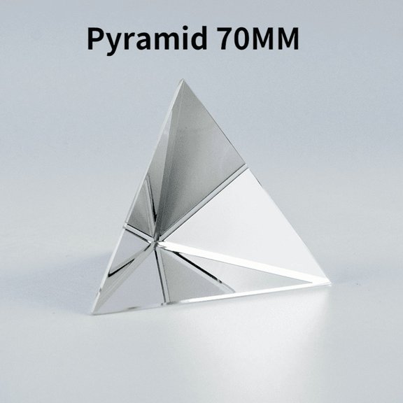 Optical Glass Transparent Rainbow Rectangular Polyhedral Popularization Science Studying Student Pyramid Prism,40mm~90mm