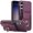 Purple, variant on Wallet Case for Samsung Galaxy A 53 5G,RFID Blocking Stretchy Fabric Card Slot,360°Rotation Ring Kickstand PU Leather Shockproof Stylish Protective Cover Compatible with Samsung Galaxy A 53 5G,Apricot