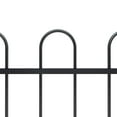 thumbnail image 3 of vidaXL Garden Fence Patio Privacy Screen Fence Wall with Hoop Top Steel Black, 3 of 4