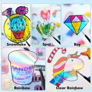 Koala Holographic Sticker Paper for Inkjet + Laser Printers, 20 Sheets Mixed 8.5x11 inch Printable Vinyl Sticker Paper, Dries Quickly Waterproof Sticker Paper