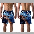 thumbnail image 3 of luoweisi Men's Beach Shorts Quick Dry Swim Trunks with Mesh Lining Cartoon Dinosaur M, 3 of 5