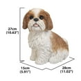 thumbnail image 4 of Hi- Line Gift 87762-BR Shih Tzu Sitting Brown/White Dog Statue, 4 of 7