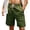 Green, variant on Mens Shorts Summer Casual Elastic Waist Wide Straight Leg Relaxed Fit Lightweight Shorts with Pockets