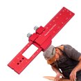thumbnail image 3 of Woodworking Ruler, Pocket Metal Slide Stop Marking Ruler, Measuring Tools and Scribing Rulers, Square Ruler for Marking and Measuring, 3 of 9