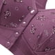 thumbnail image 4 of Puntoco Bralettes para mujer, estilo sin aros de acero, estampado, fruncido, botón central, ropa interior transpirable, sujetador de uso diario, 4 of 5