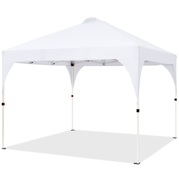 Yaheetech 10x10 Ft Instant Pop Up Canopy with Roller Bag & Sandbags, White