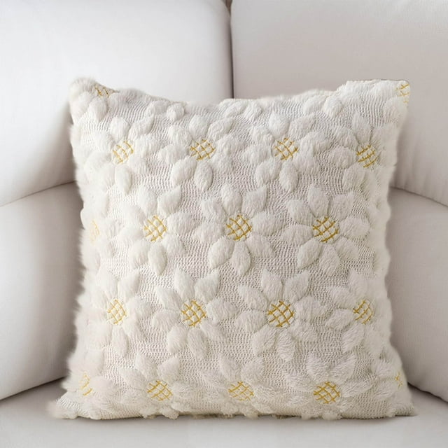 Funda de almohada de primavera, fundas de almohada con decoración de girasol, fundas de almohada con corazón de flor de color amarillo, cojines de girasol para sofá, decoraciones de primavera para el