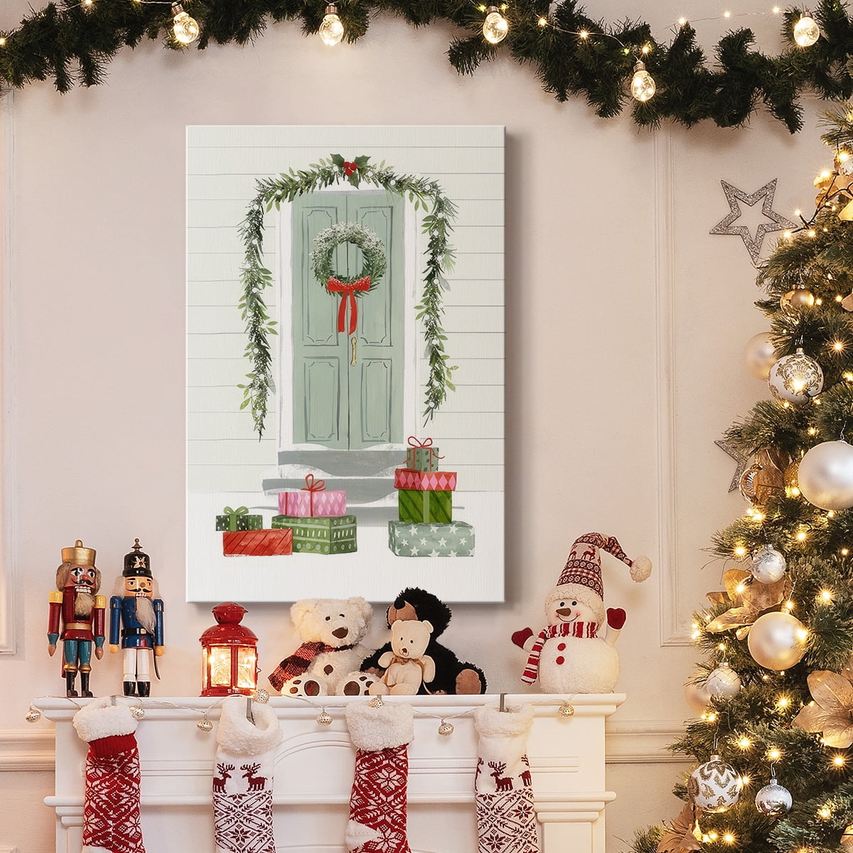Festive Front Door Collection B- Gallery Wrapped Canvas