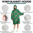 thumbnail image 5 of Green Striped Footballs Pattern Wearable Oversized Blanket,Wearable Blanket Hoodie for Adults,Cozy Hooded Blankets with Super Pockets,Super Warm Fuzzy Pullover for Women & Men, 5 of 6