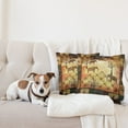 thumbnail image 4 of Ambesonne African Throw Pillow Cover 2 Pack, Grunge Elephants Roses, 20", Multicolor, 4 of 5