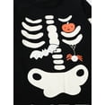 thumbnail image 5 of WIBACKER Toddler Kids Little Boy Girl 2pcs Snug Fit Glow-in-the-Dark Halloween Skeleton Pjs Cotton Long Sleeve Sleepwear, 5 of 9