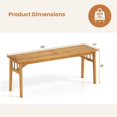 thumbnail image 3 of QHTER Outdoor Acacia Wood Dining Bench, 48” Wooden Bench Patio Furniture for Entryway Garden Poolside Balcony, 800 LBS (1), 3 of 9