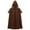 Brown, variant on Halloween Hooded Cape for Men Women Black Red Green Blue Brown Cloak Halloween Party Wear, Green, One Size