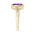 thumbnail image 3 of ANGARA Natural 0.95 Ct. Amethyst with Diamond Infinity Ring in 14K Yellow Gold for Women (Ring Size: 6.5), 3 of 9