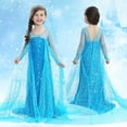 thumbnail image 5 of Jurebecia Girls Snow Queen Dress Princess Dresses Shimmering Sequin Mesh Cape & Costume-up Accessories for Cosplay Halloween 10 (9-10Years), 5 of 17