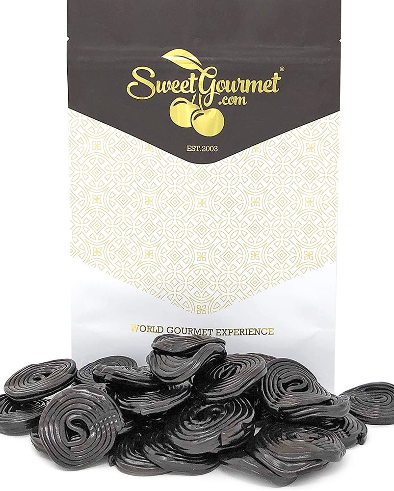 SweetGourmet Italian Black Licorice Wheels | Bulk Candy | 1 Pound