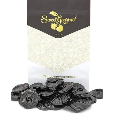 SweetGourmet Italian Black Licorice Wheels | Bulk Candy | 1 Pound