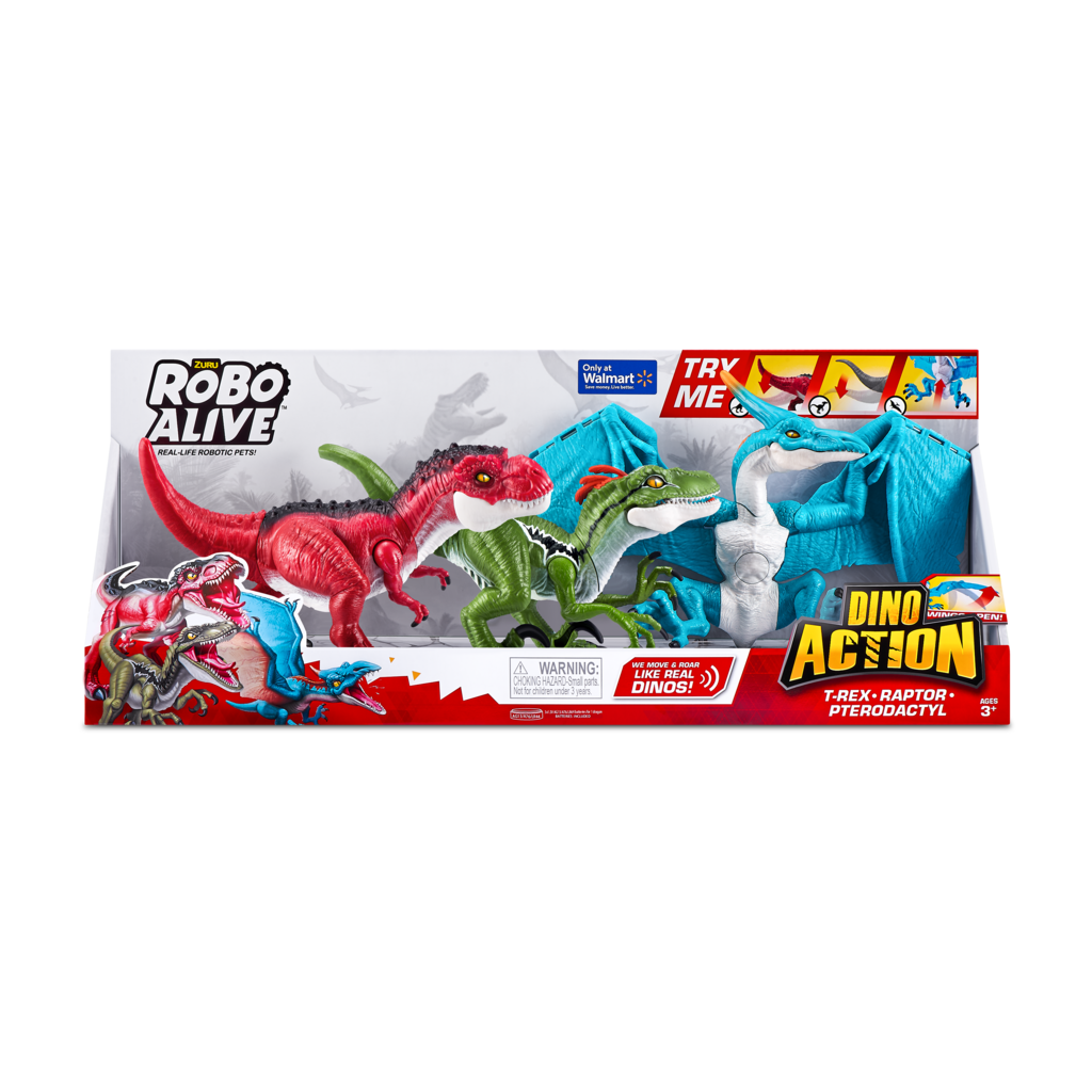 Robo Alive Dino Action 3-Pack Electronic Pets by ZURU