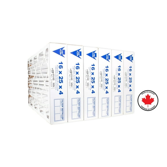 United Filter 16x25x4 MERV 13 Filtres à Air Plissés pour Fournaise Électrique (6 Pack)