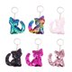 thumbnail image 2 of 6pcs Creative Sequins Cat Keychain Fashion Keyring Chain Chain Ornament Costa (rosa, colorido, rosado, verde, negro, blanco rosa, 6pcs/set), 2 of 8