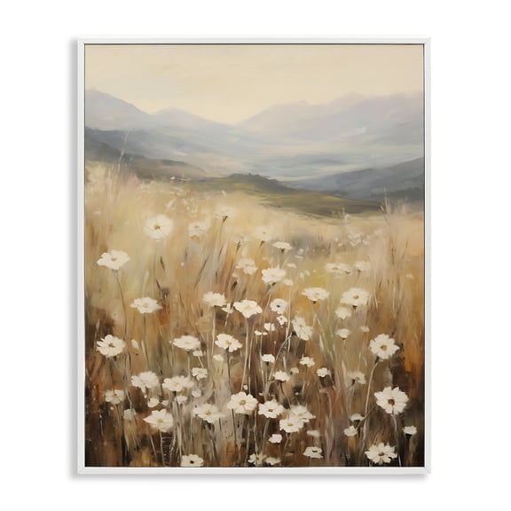 Stupell Industries Rustic Lodge Mountain Valley Meadow White Framed Giclee Art, 11 x 14, by Petals Prints Design