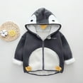 thumbnail image 3 of MEZZALL Girls Boys Winter Clothes Baby Cotton Padded Jacket Children Wool Cartoon Animal Cotton Padded Coat Soft Dailywear, Grey, 3-6 Months, 3 of 3