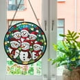 thumbnail image 5 of Pawberry Snowmen Families Window Hanging Stained Glass, Snowmen Families Suncatchers for Windows Stained Glass, Stained Glass Snowmen Families suncatcher, 5 of 7